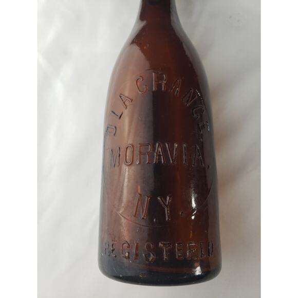 D LaGrange Moravia NY Wired Blob Top Bottle With Cage and Stopper Early 1900s - Picture 2 of 11